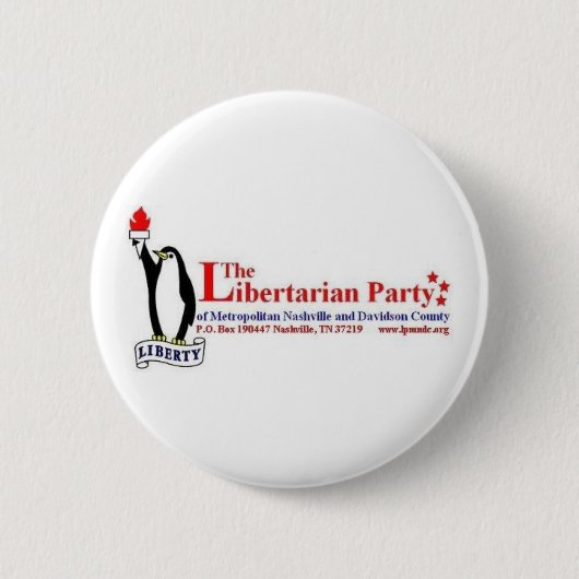 Libertariële partij ronde button 5,7 cm (Voorkant)