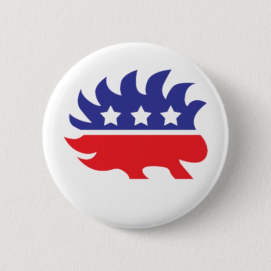 libertariële porcupine ronde button 5,7 cm (Voorkant)