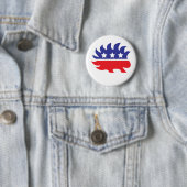 libertariële porcupine ronde button 5,7 cm (In situ)