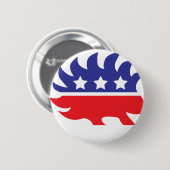 libertariële porcupine ronde button 5,7 cm (Voorkant /achterkant)