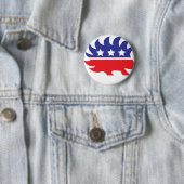 libertariële porcupine ronde button 5,7 cm (In situ)