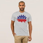 libertariële porcupine t-shirt (Voorkant volledig)