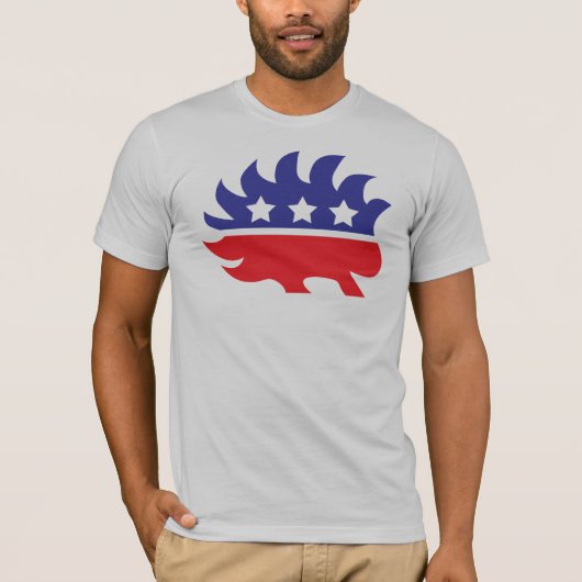libertariële porcupine t-shirt (Voorkant)