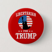 LIBERTARIËR VOOR TRUMP RONDE BUTTON 5,7 CM (Voorkant)