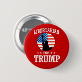 LIBERTARIËR VOOR TRUMP RONDE BUTTON 5,7 CM (Voorkant /achterkant)