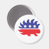 Libertarisch stekelvarken magneet (Voorkant / Achterkant)