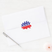 Libertarisch stekelvarken ronde sticker (Envelop)