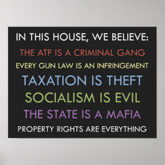 Libertarisch Wij geloven Poster