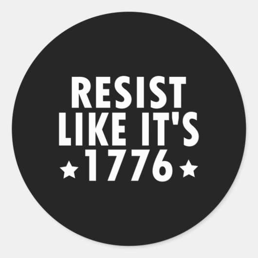 Libertarische anti-tirannie verzet zich alsof het  ronde sticker (Voorkant)