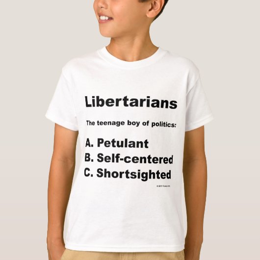Libertarische definitie t-shirt (Voorkant)