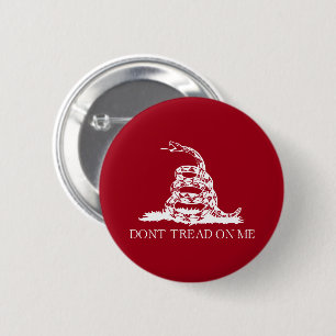 Libertarische Gadsden-vlag Loop niet over me heen Ronde Button 5,7 Cm