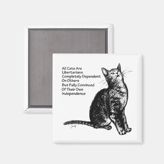 Libertarische kat magneet (Voorkant / Achterkant)