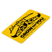 Libertarische snor Premium Flexi Magnet Magneet (Linkerzijde)