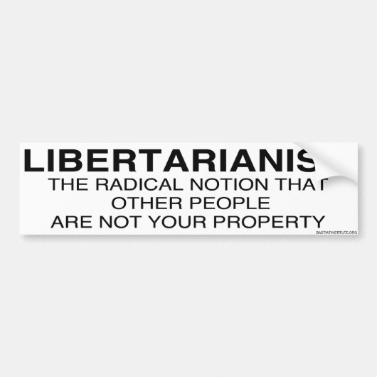 Libertarisme Bumpersticker (Voorkant)
