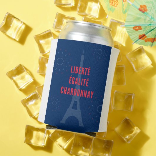 Liberté Égalité Chardonnay Grappige Eiffeltoren Wi Blikjeskoeler (Insitu Zomer)