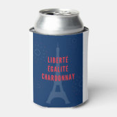 Liberté Égalité Chardonnay Grappige Eiffeltoren Wi Blikjeskoeler (Blikje Voorkant)