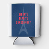 Liberté Égalité Chardonnay Grappige Eiffeltoren Wi Blikjeskoeler (Voorkant)