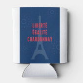 Liberté Égalité Chardonnay Grappige Eiffeltoren Wi Blikjeskoeler (Achterkant)