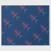 Liberté Égalité Chardonnay Grappige Eiffeltoren Wi Cadeaupapier (Vlak)