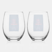 Liberté Égalité Chardonnay Grappige Eiffeltoren Wi Wijnglas Zonder Voet (Achterkant)