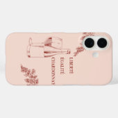 Liberté Égalité Chardonnay Grappige Wijnillustrati Case-Mate iPhone Case (Achterkant (horizontaal))