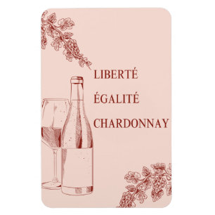 Liberté Égalité Chardonnay Grappige Wijnillustrati Magneet