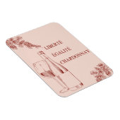 Liberté Égalité Chardonnay Grappige Wijnillustrati Magneet (Rechterzijde)