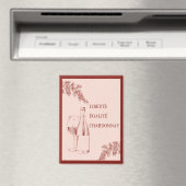 Liberté Égalité Chardonnay Grappige Wijnillustrati Magneet (Insitu (Vaatwasser))