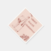 Liberté Égalité Chardonnay Grappige Wijnillustrati Servet (Hoek)