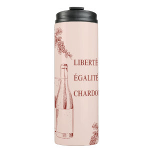 Liberté Égalité Chardonnay Grappige Wijnillustrati Thermosbeker