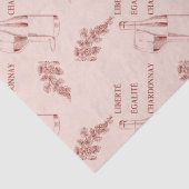 Liberté Égalité Chardonnay Grappige Wijnillustrati Tissuepapier (Detail)