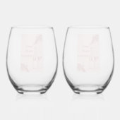 Liberté Égalité Chardonnay Grappige Wijnillustrati Wijnglas Zonder Voet (Achterkant)