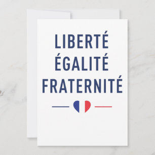 Liberté Égalité Fraternité Franse motto begroeting Kaart