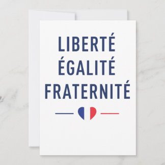 Liberté Égalité Fraternité Franse motto begroeting Kaart
