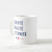 Liberté Égalité Fraternité Franse Motto Mok (Voorkant links)