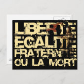 Liberte Egalite Fraternite: Franse revolutie Briefkaart (Voorkant / Achterkant)