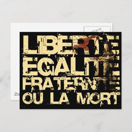 Liberte Egalite Fraternite: Franse revolutie Briefkaart (Voorkant / Achterkant)