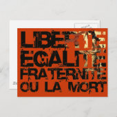 Liberte Egalite Fraternite: Franse revolutie Briefkaart (Voorkant / Achterkant)