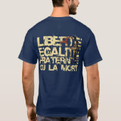 Liberte Egalite Fraternite: Franse revolutie T-shirt (Achterkant)