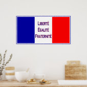 Liberté, Egalité, Fraternité French Flag Bastille Poster (Keuken)