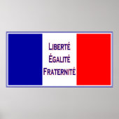 Liberté, Egalité, Fraternité French Flag Bastille Poster (Voorkant)