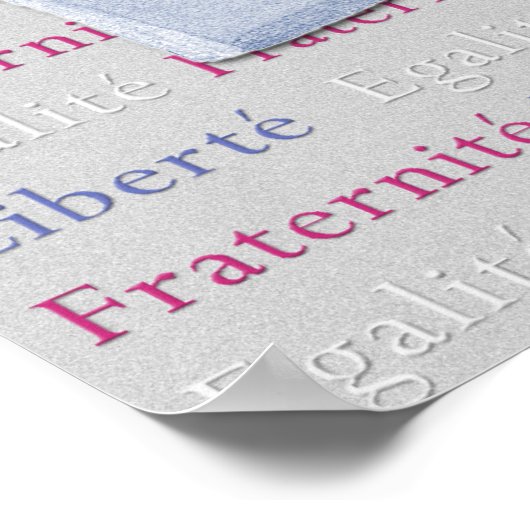 Liberté, Egalité, Fraternité French Liberty Poster (Hoek)