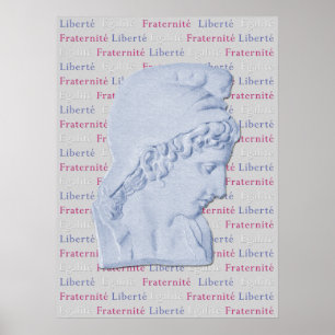 Liberté, Egalité, Fraternité French Liberty Poster