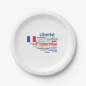 Liberté, Égalité, Fraternité - French Motto Flag Papieren Bordje (Voorkant)