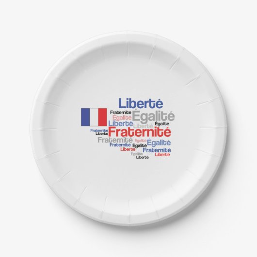 Liberté, Égalité, Fraternité - French Motto Flag Papieren Bordje (Voorkant)
