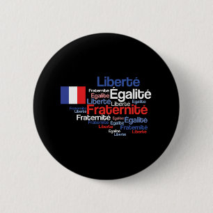 Liberté, Égalité, Fraternité French National M Ronde Button 5,7 Cm