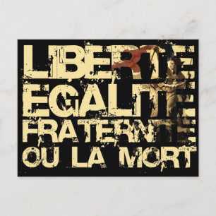 Liberte Egalite Fraternite: French Revolution Briefkaart