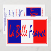 Liberté, Egalité, Fraternité - French Theme Event Kaart (Voorkant / Achterkant)