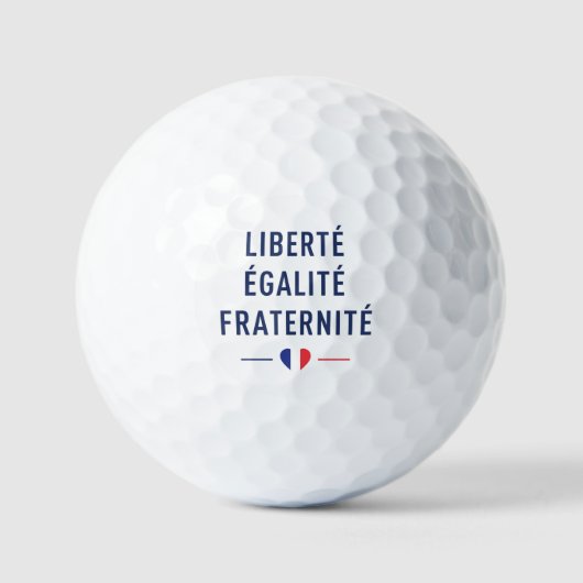 Liberté Égalité Fraternité Golfbal | Frans Golfballen (Voorkant)
