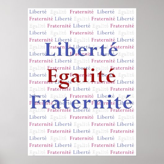 Liberte Egalite Fraternite Poster - Viva La France (Voorkant)